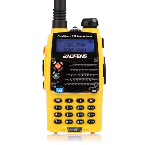 Baofeng UV-5RA Ham Two Way Radio 136-174/400-480 MHz Dual-Band DTMF CTCSS DCS FM 5W Amateur WalkieTalkie Transceiver *Yellow*