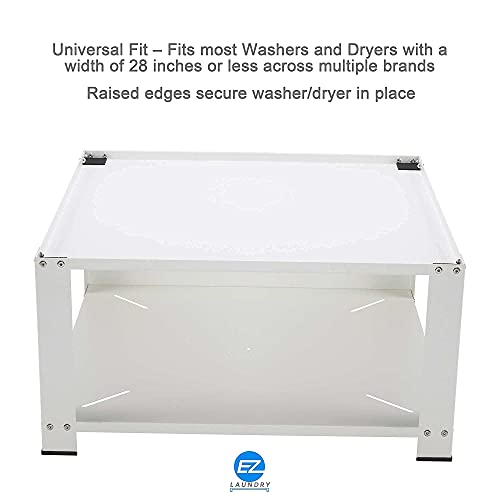 EZ Laundry Universal Pedestal 28" Wide For Washing Machine & Dryer Base Platform With Storage