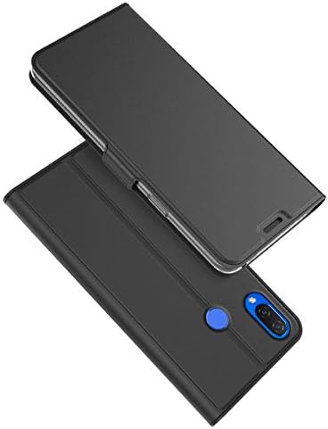 KALLOWLY Leather Case compatible with Huawei nova 3i,Premium Leather Stand/Cover/Wallet/Flip Case with [Card Slots] Ultra Slim [Magnetic Closure] Case Cover for Huawei nova 3i (Black)