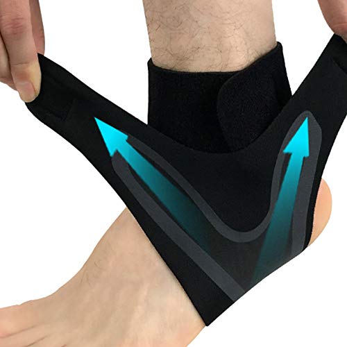 SITAKE 1 Pair Adjustable Elastic Ankle Support for Men and Women - Ankle Brace for Arthritis, Pain Relief, Sprains, Sports Injuries and Recovery (XL)