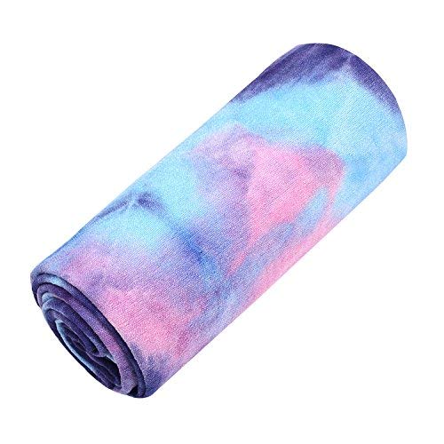 DREAM SLIM Hot Yoga Towel-Super Soft Microfiber, Non-Slip, Sweat Absorbent, Yoga Mat Towel (Multicolor - Purpel)
