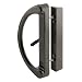 Prime-Line C 1224 Sliding Patio Door Handle Set - Replace Old or Damaged Door Handles Quickly and Easily - Black Diecast, Mortise Style, Non-Keyed (Fits 3-15/16" Hole Spacing)