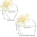 Acecharming Fascinators Hat Flower Sinamay Feather Headband Cocktail Tea Party Headwear Hat Girls and Women
