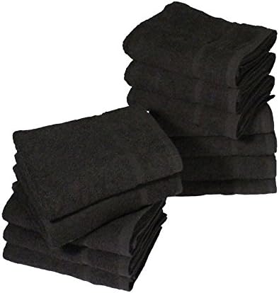 12 Pack Chlorine Resistant Black Hairdresser Towels