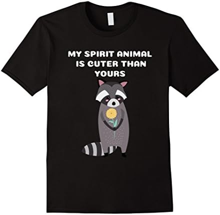 Men's Suave Raccoon: My Spirit Animal is Cuter T-Shirt 2XL Black