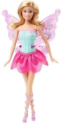 Barbie Doll with 3 Fantasy Outfits & Accessories, Including Mermaid Tail & Fairy Wings, Candy Theme (Amazon Exclusive)