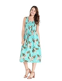Hawaii Hangover - Vestido de mujer con tanque hawaiano elástico, color verde palma