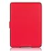 OMOTON Kindle Paperwhite Case Cover - The Thinnest Lightest PU Leather Smart Cover Kindle Paperwhite fits All Paperwhite Generations Prior to 2018 (Will not fit All New Paperwhite 10th Gen), Red