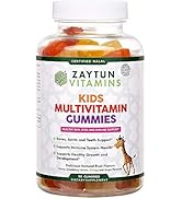 Zaytun Vitamins Halal Kids Multivitamin Gummies, Naturally Sourced Vitamin A, C, D, E, B6, B12, S...