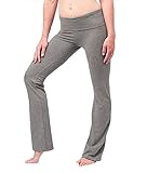 Hard Tail Foldover Bootcut Yoga Pants with Hard Tail Logo
