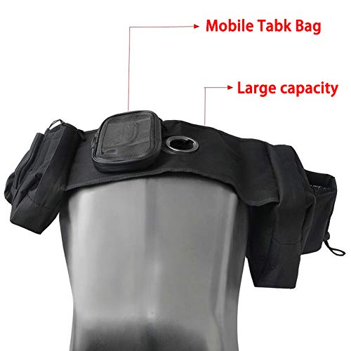 Zqasales ATV UTV Yamaha Kawasaki Scooter Motorcycle Synthetic Leather 2-Strap Saddlebag Tool Bag Heavy-Duty Waterproof Motorcycle Side Saddlebags Saddle Bag Panniers