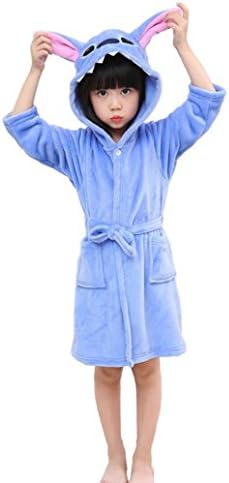 UsHigh Kids Unicorn Robe Girls Soft Plush Bathrobe Novelty Hooded Nightgown Gift