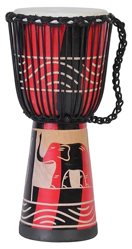 30cm professional djembe drum bongo drum bush drum percussion motif red elephant - (for children of kindergarten age)