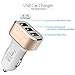 Car Charger Adapter, iOrange-E 5.1A 26W 3 Port USB Car Charger for iPhone 6 6Plus 5s 5c 5, iPad Air mini iPad mini2, iPad 4th Generation, White & Gold