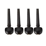 4pcs 1/4 Size Ebony Wooden Violin Fiddle Tuning Peg set Replacement Black