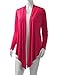 AMORE ALLFY Women's Soft Drape Cardigan Long Sleeve Fuchsia Large