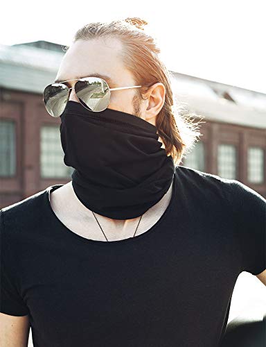 Unisex Neck Gaiter Face Scarf Face Cover Breathable for UV Protection Dust Wind Army Green