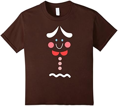 Kids Gingerbread Man Girl Version Holiday Christmas T shirts 8 Brown
