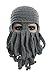 Tentacle Octopus Cthulhu Knit Beanie Warm Hat Beard Costume Cosplay Funny Caps Party Props Unisex Ski Mask Grey