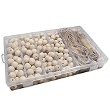 fairy maker Wood Bead DIY Set, 260Pcs Natural