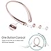 Rioddas Wireless Headphones Retractable Earbuds Sport Neckband Bluetooth headphones HD Stereo Bluetooth 4.1 Earphones w/ Mic IPX5 Sweatproof fo Gym Workout Talk Time Up To 15 Hours (Rose gold)
