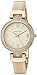 Anne Klein Women's Premium Crystal Accented Gold-Tone and Horn Resin Bangle Watch