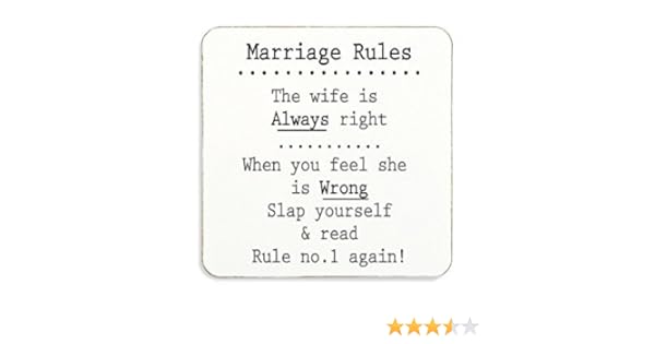 Amazon Com 60 Second Makeover Limited Marriage Rules Cork Coaster