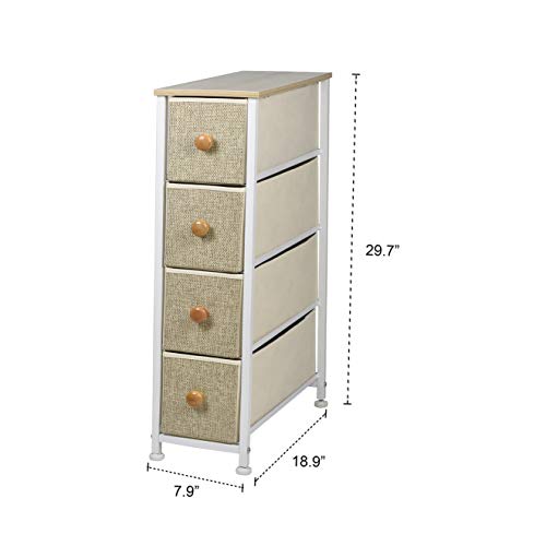 image for ITIDY Narrow-Storage-Drawers,Dresser,Premium Linen Look Fabric Chest o