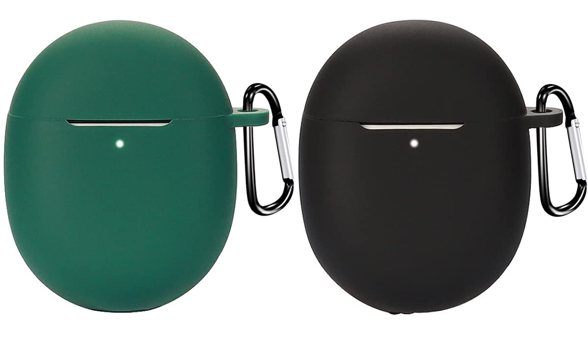 Msm-case Silicone Case Compatible with Google Pixel Buds Pro, [Supports Wireless Charging] [Shockproof Protective Case] Beautiful 3D Cartoon Black Green