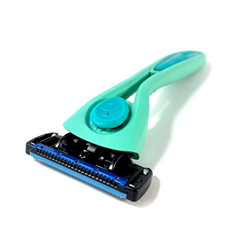 Preserve Shave 5 Five Blade Refillable Razor, Made from Recycled Materials, Neptune Green