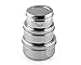 Cal Tiffin 18/8 Stainless Steel 3-pack nesting food container set (made in INDIA); Eco friendly, Dishwasher Safe, BPA free, Great for snacks or food storage