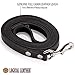 Logical Leather Dog Leash - 6 Foot Heavy Duty Full Grain Leather Lead; Best for Training - Black