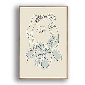 Framed Canvas Wall Art for Living Room, Bedroom Illustration Canvas Prints for Modern Home Decoration Ready to Hang - 16"x24" inches