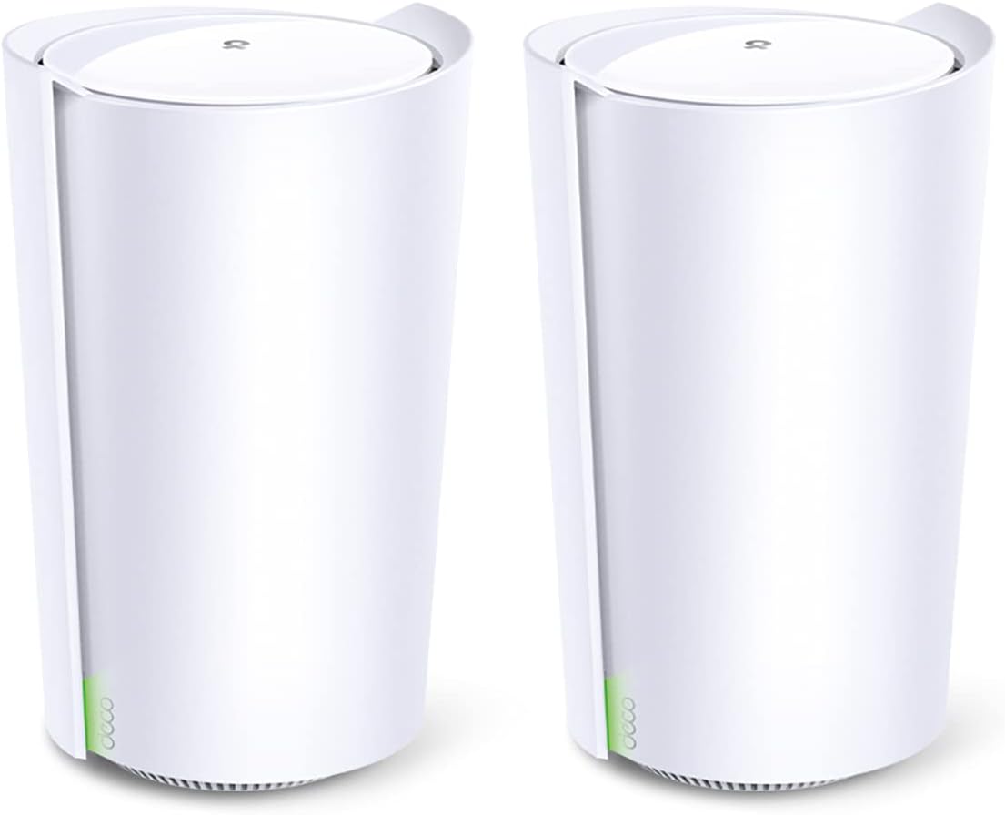 TP-Link Deco Tri-Band WiFi 6 Mesh System(Deco X90) - Covers up to 6000 Sq.Ft, Replaces Routers and Extenders, AI-Driven and Smart Antennas, 2-Pack