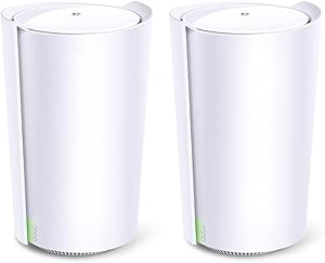 TP-Link Deco Tri-Band WiFi 6 Mesh System(Deco X90) - Covers up to 6000 Sq.Ft, Replaces Routers and Extenders, AI-Driven and Smart Antennas, 2-Pack