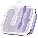 Wamery Bento Box for Kids & Adults - 3 Portion Control Compartment Bpa Free Food-Grade Silicone Lunch Box with Leakproof Airtight Plastic Lid - Microwave Freezer, Dishwasher Safe