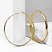 wowshow Large Hoops Earrings for Women, Big Hoop Earrings 14K Real Gold Plated Flat Gold Hoop Earrings for Women Lightweight