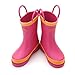 Outee Toddler Little Kids Girls Rubber Rain Boots Waterproof Shoes Pink with Easy-On Handles(Pink/Blue/Black/Yellow/Purple)