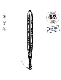 Lanyard Mirkit HAM Radio Operator - Radio Mirkit con correa para el cuello, de liberación rápida, color negro y blanco