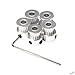 Houkr 5PCS Aluminum 20 Teeth GT2 Timing Belt Pulley 6mm Bore 6mm Width, Synchronous Wheel for 3D Printer Parts Width 6mm Timing Belt and M4 Wrench, for RepRap 3D Printer Prusa I3