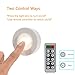 SOLLED Wireless LED Puck Lights, Closet Lights with Remote Control, Battery Powered Dimmable Kitchen Under Cabinet Lighting, 4000K Natural Light-3 Pack
