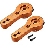 uxcell Aluminum Servo Horn 25T M3 Thread Orange, for Futaba Savox Xcore HL HSP HD Power Go Tech,2pcs