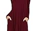 VIISHOW Women's Basic Long Sleeve Casual Loose T-Shirt Dress Wine red M
