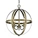 Westinghouse 6353700 Stella Mira Chandelier, 3-Light Pendant, Antique Brass