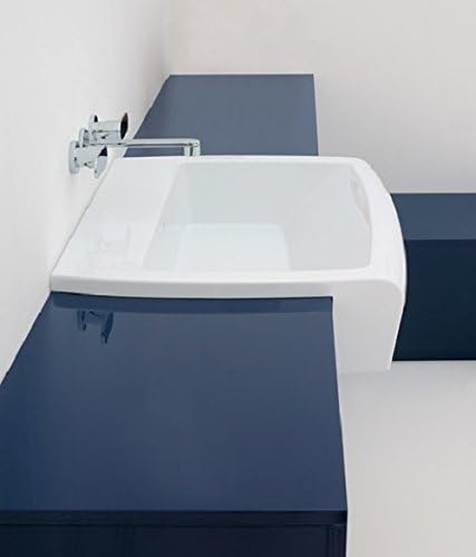 Flaminia Una Washbasins 90 semi-inset washbasin in ceramic UNA90L