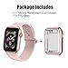 jwacct Compatible for Apple Watch Band with Screen Protector 38mm, Soft Silicone Replacement Sport Band Compatible for Apple iWatch Series 1/2/3