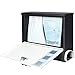 Locking Mailbox Wall Mounted Vertical– Jssmst mailboxes with Key Lock and Newspaper Compartment, Key Lock Drop Box Large Capacity, 14.3 x 3.8 x 11.8 Inch, White，SM-HPB911WN