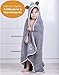 Premium Hooded Baby Towel, 100% Organic Bamboo, Free Baby Bib or Gloves, Baby Shower Gift, 35x35