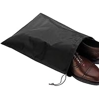 FashionBoutique Waterproof Nylon Shoe Bags- Set of 4 Travel Friends (Black)