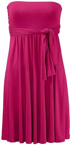 BD04 Sexy Bikini Swimwear Party dress, convertible multi-purpose Cover-ups Wrap Beach Dress/Skirt (XL, BD07 Hot Pink)